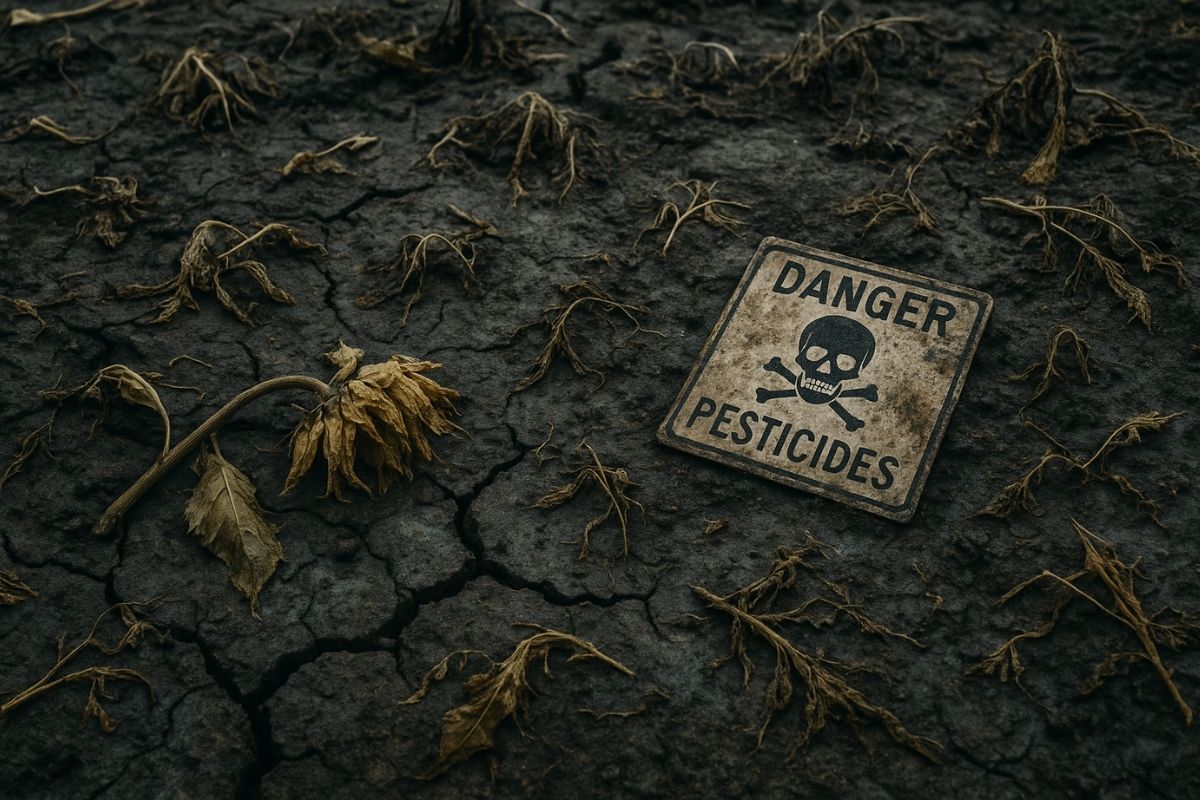 Pestizide zerstören Landflächen